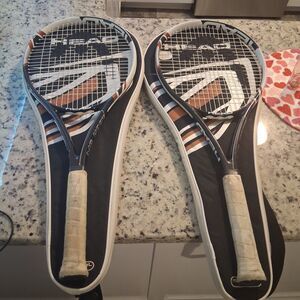 Pair of Head IG Heat Tennis Rackets  Grip Size 4 1/4, W/Cover Bag